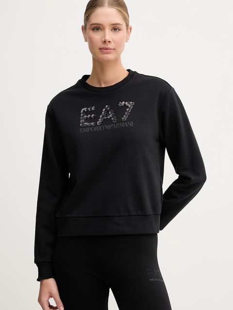 EA7 Emporio Armani bluza damska kolor czarny z aplikacją AF16442.7W000542 - zdjęcie produktu nr 1