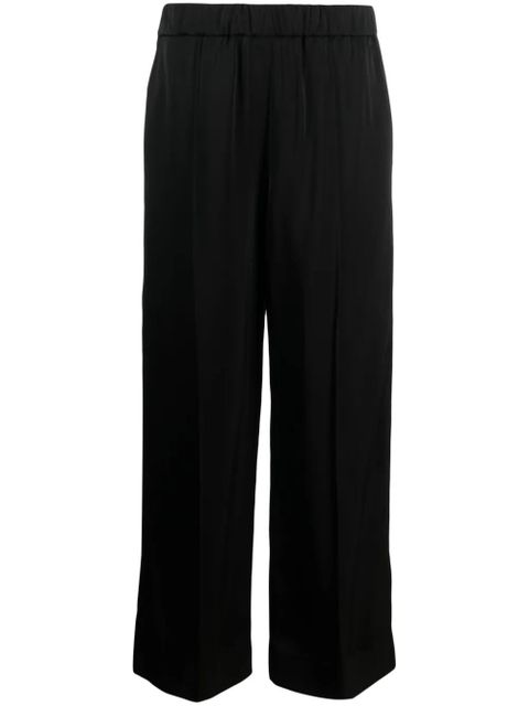 Jil Sander elasticated-waist wide-leg trousers - Black - zdjęcie produktu nr 1