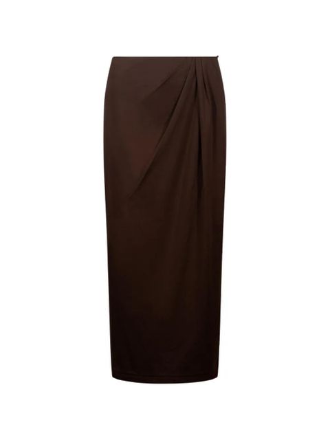 Weekend Max Mara draped midi skirt - Brown - zdjęcie produktu nr 1