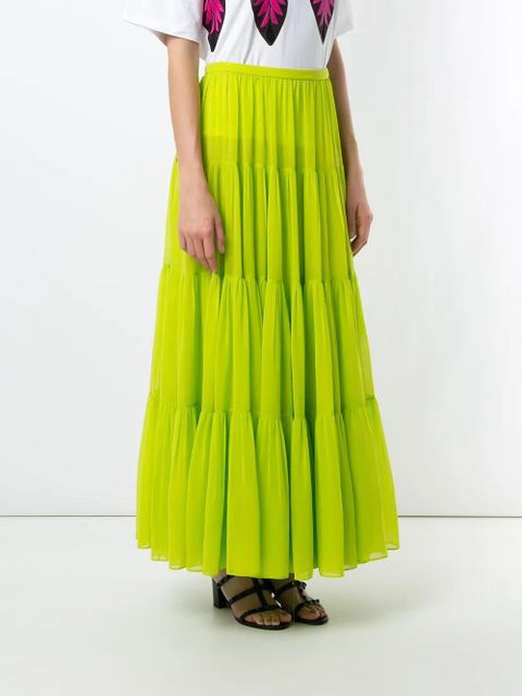 Valentino Garavani tiered maxi-skirt - Green - zdjęcie produktu nr 2