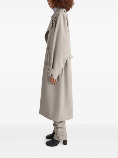 LEMAIRE double-breasted belted trench coat - Neutrals