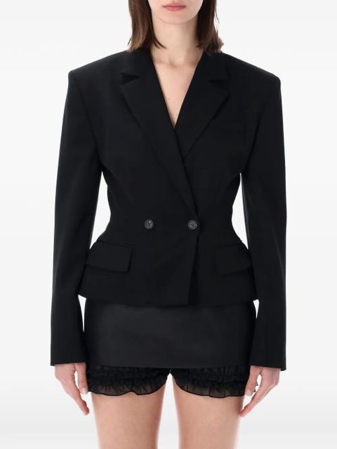 Magda Butrym double-breasted peplum blazer - Black - zdjęcie produktu nr 1