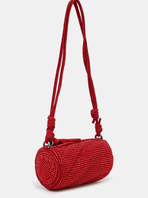 Fiorucci torebka zamszowa Suede Rhinestone Micro Mella kolor czerwony U01FMASL005LE05RD01