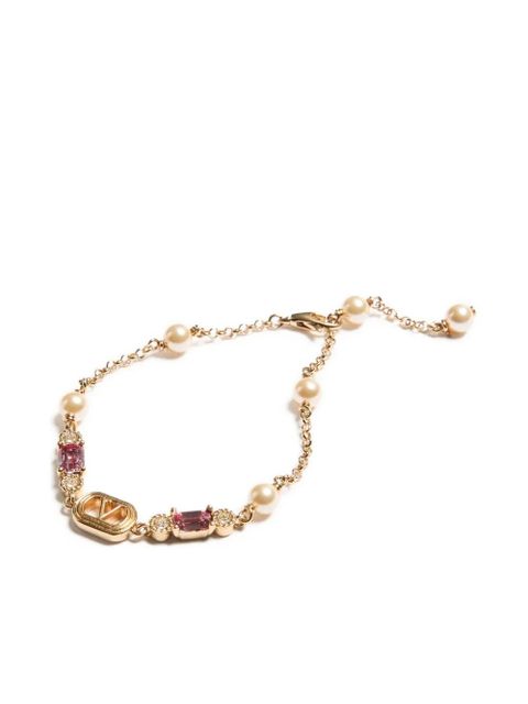 Valentino Garavani Ovalette embellished bracelet - Gold