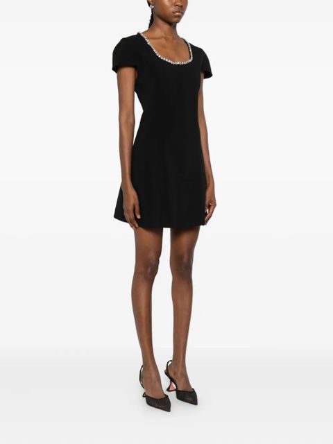 SANDRO crystal-embellished mini dress - Black
