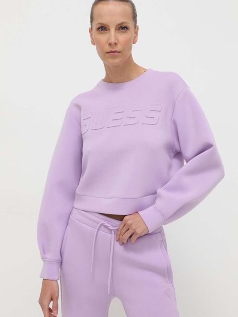 Guess bluza CINDRA damska kolor fioletowy melanżowa V3BQ15 K7UW2