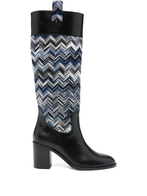 Missoni 75mm Sophie zigzag boots - Black - zdjęcie produktu nr 1
