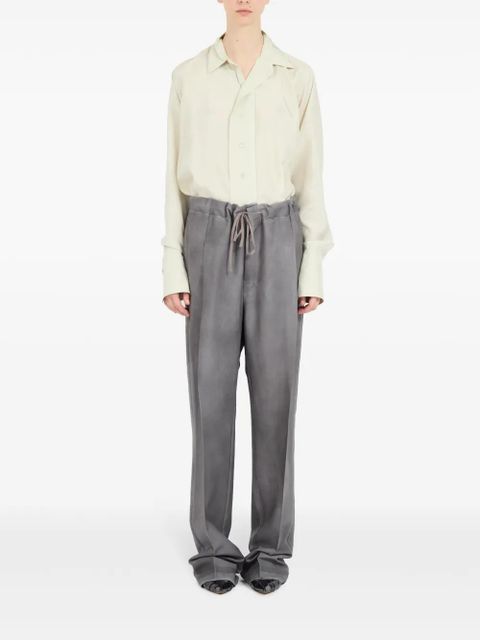 Maison Margiela four stitch-logo long-length track pants - Grey - zdjęcie produktu nr 2