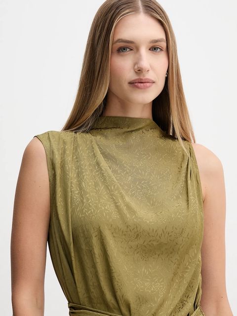 Hoss Intropia sukienka kolor zielony midi prosta 8222115