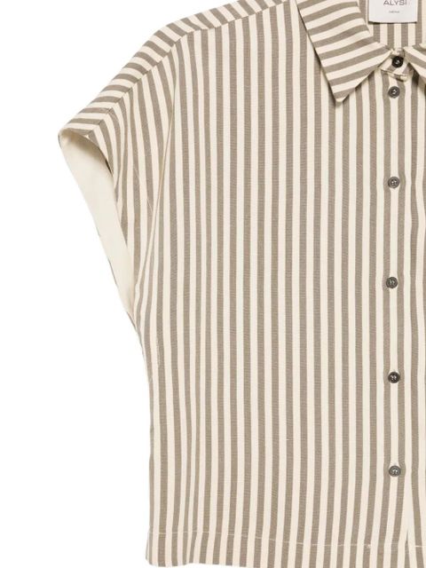 Alysi striped buttoned shirt - Neutrals