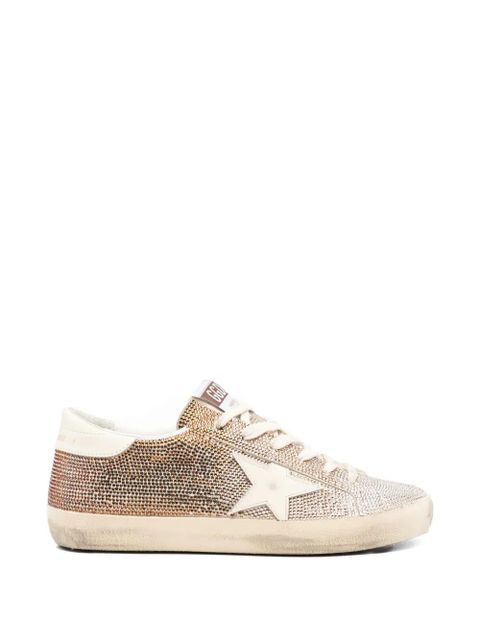 Golden Goose Super-Star crystals leather sneakers - Neutrals - zdjęcie produktu nr 1