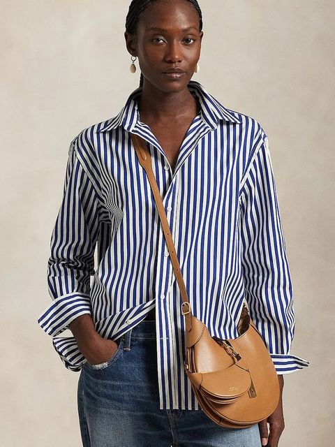 Polo Ralph Lauren koszula bawełniana damska kolor niebieski regular z kołnierzykiem klasycznym 211968218 - zdjęcie produktu nr 1