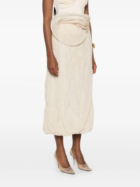 Magda Butrym 3D-detailed midi skirt - Neutrals