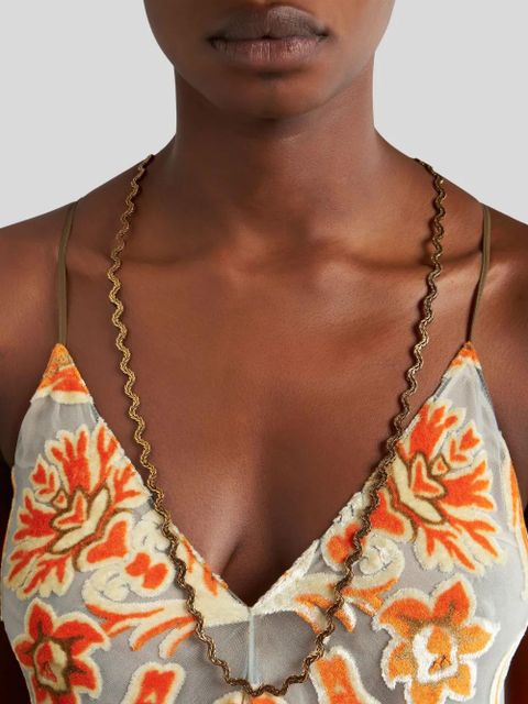 ETRO logo-charm chain necklace - Gold