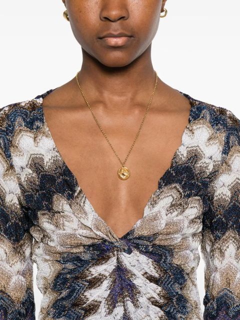 Missoni chevron twisted dress - White