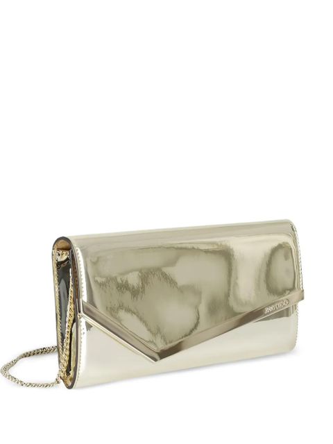 Jimmy Choo Emmie metallic-finish chain clutch bag - Gold - zdjęcie produktu nr 1