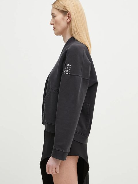 MM6 Maison Margiela bluza bawełniana damska kolor czarny z nadrukiem S52GU0239 - zdjęcie produktu nr 2