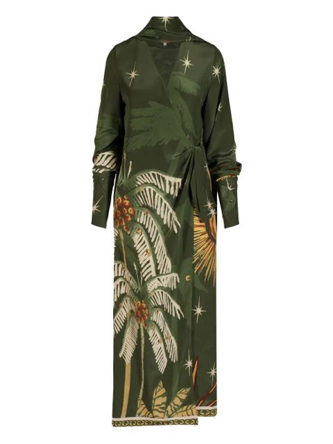 Johanna Ortiz wrap printed maxi dress - Green - zdjęcie produktu nr 1