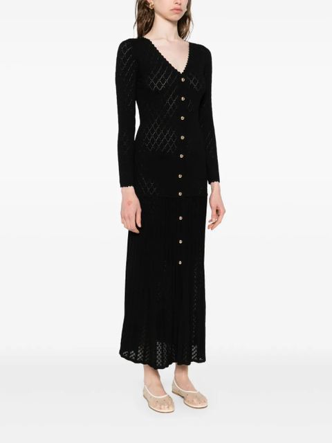 SANDRO knitted midi dress - Black