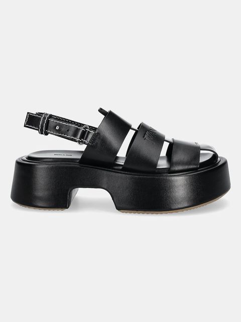 JW Anderson sandały skórzane damskie kolor czarny na platformie SN0099 LA0323 999 - zdjęcie produktu nr 2