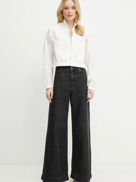 Guess kurtka FLORIE kolor biały przejściowa oversize W5GL18 WH5X2