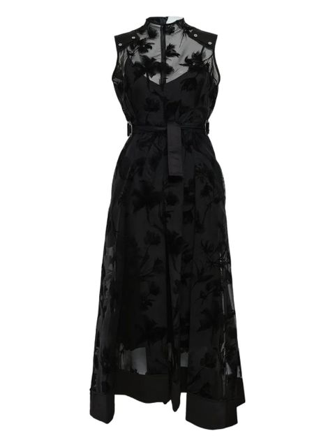 3.1 Phillip Lim floral belt midi dress - Black