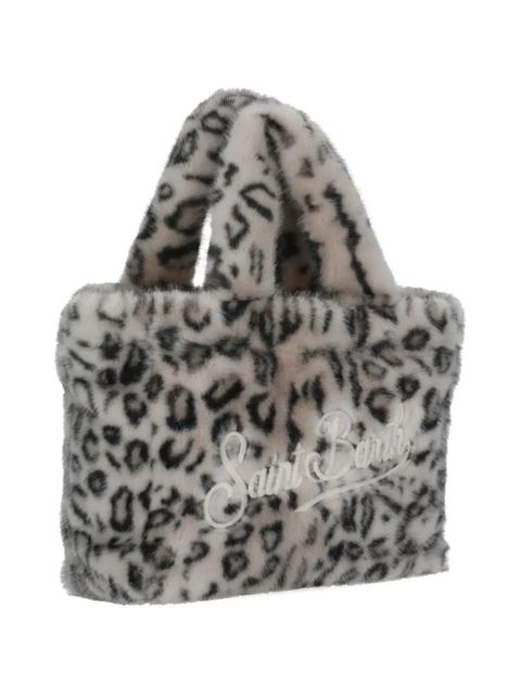 MC2 Saint Barth leopard-print embroidered tote bag - Grey - zdjęcie produktu nr 2