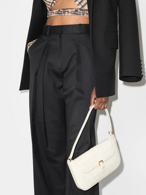 BY FAR crocodile-effect leather shoulder bag - Neutrals