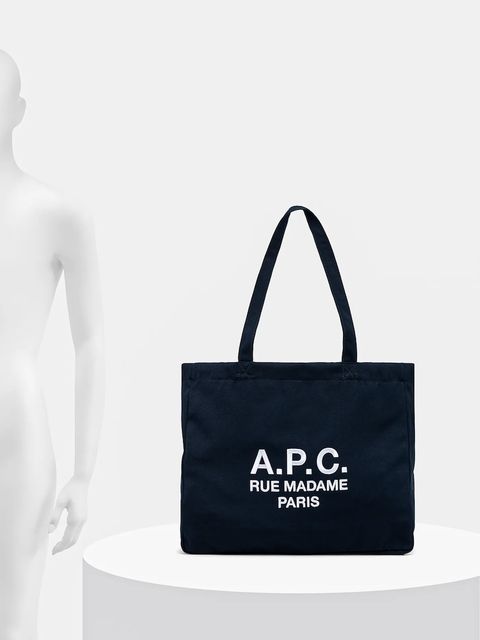 A.P.C. torebka Shopping Diane Rue Madame kolor granatowy PSAJS-M61938