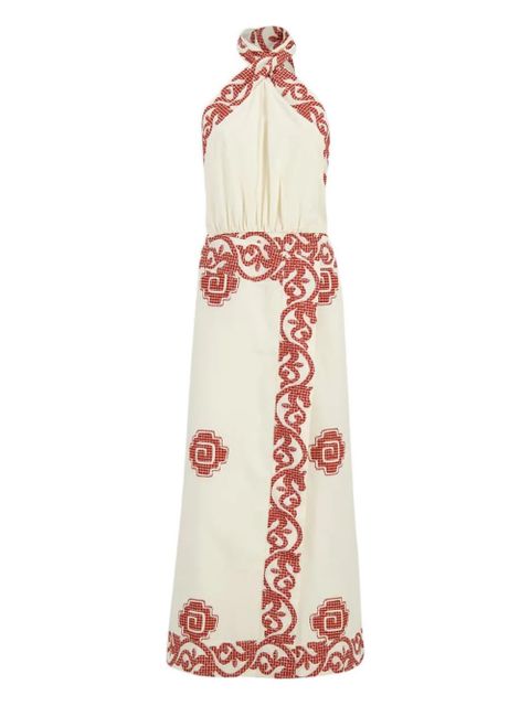 Johanna Ortiz halterneck embroidered dress - White - zdjęcie produktu nr 1
