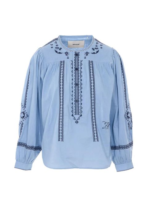 Zadig&Voltaire embroidered long-sleeves blouse - Blue - zdjęcie produktu nr 1