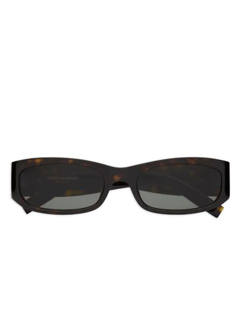 Saint Laurent Eyewear SL M152 tortoiseshell rectangle sunglasses - Brown - zdjęcie produktu nr 1