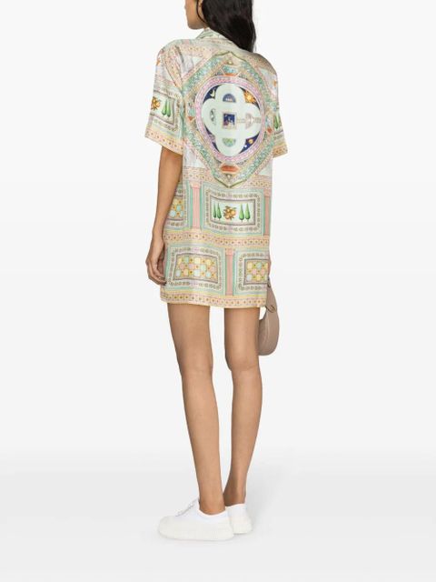 Casablanca Le Labyrinthe silk shift dress - Green - zdjęcie produktu nr 2