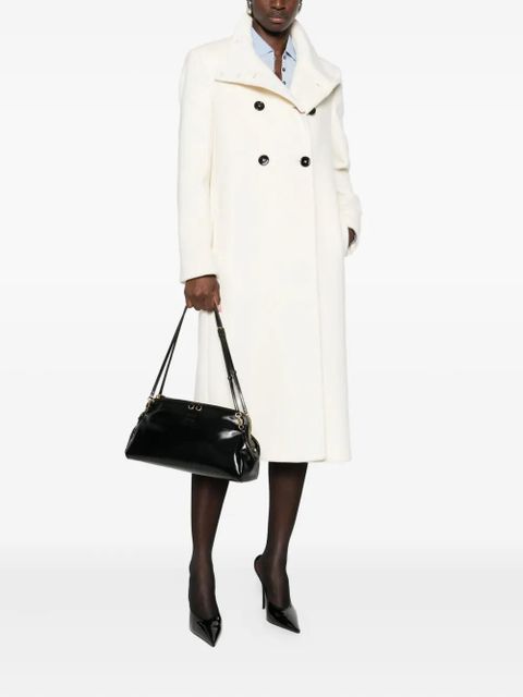 Max Mara button-fastening coat - White