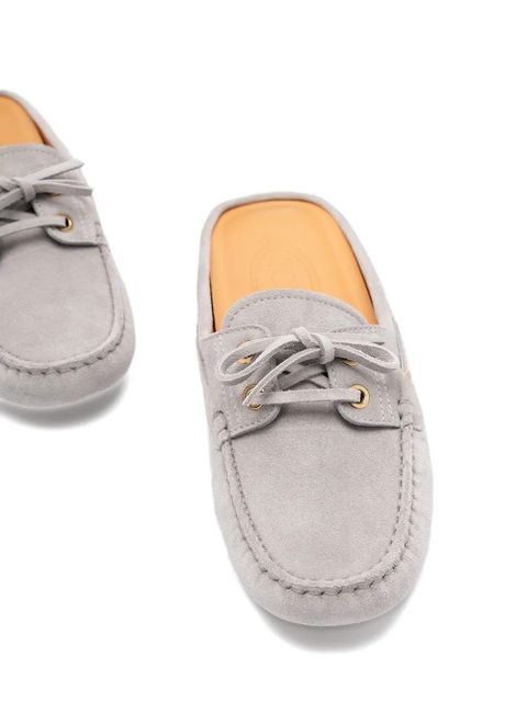 Tod's Glove Gommino suede mules - Grey