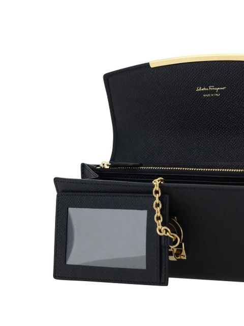 Ferragamo Gancini flip-lock leather purse - Black - zdjęcie produktu nr 2