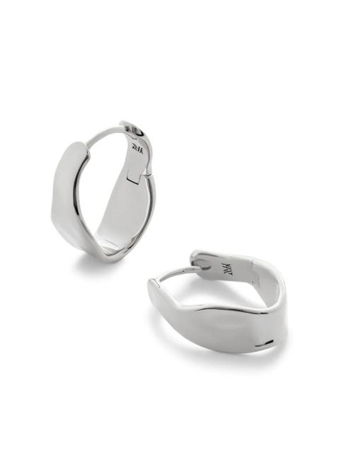 Monica Vinader medium The Wave hoop earrings - Silver