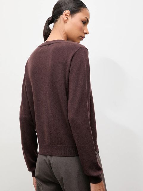 Answear.LAB kardigan z wełny merino z apaszką damski kolor brązowy lekki