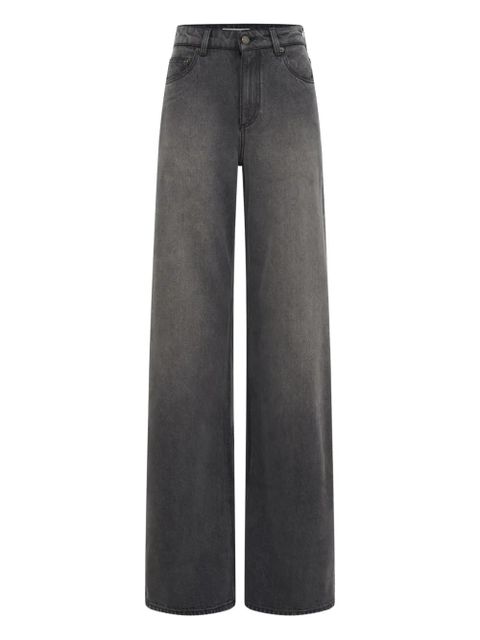 Marine Serre laser wash flared jeans - Grey - zdjęcie produktu nr 1