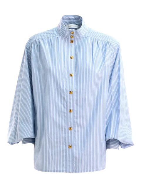 ZIMMERMANN high-neck balloon-sleeve blouse - Blue - zdjęcie produktu nr 1