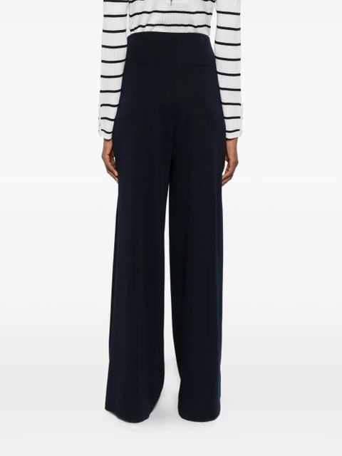 Max Mara elastic-waistband flowing trousers - Blue