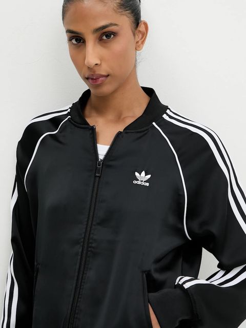 adidas Originals bluza SST SATIN damska kolor czarny z aplikacją JZ6733