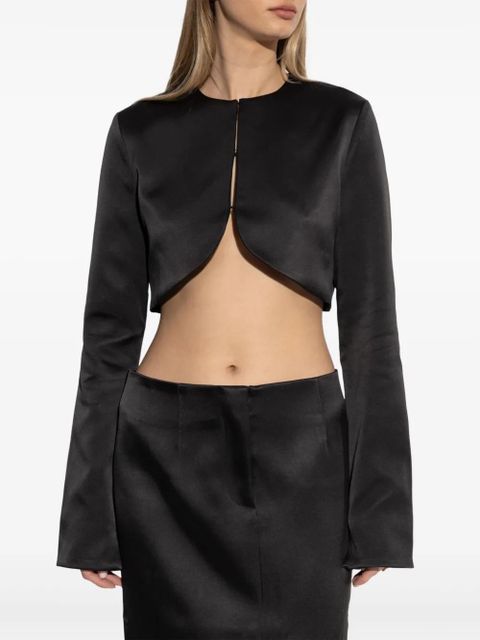 ENTIRE STUDIOS satin crop top - Black