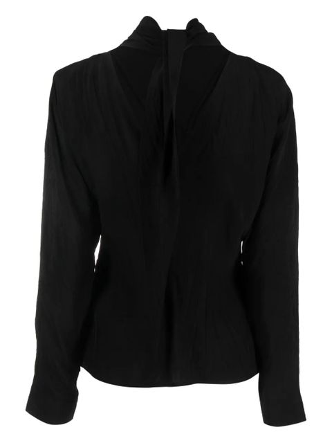 Róhe pussy-bow collar blouse - Black - zdjęcie produktu nr 2