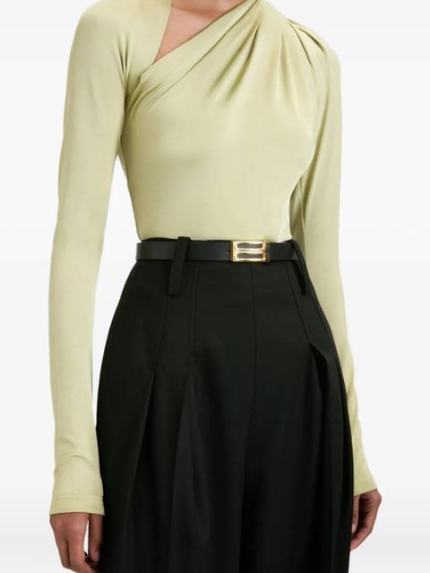 Victoria Beckham draped-neck top - Green
