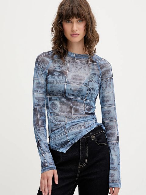 Guess Originals longsleeve kolor niebieski W5YP43 KBBF2 - zdjęcie produktu nr 1