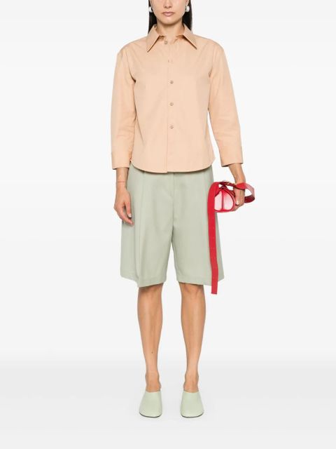 Jil Sander pointed-collar cotton shirt - Brown - zdjęcie produktu nr 2