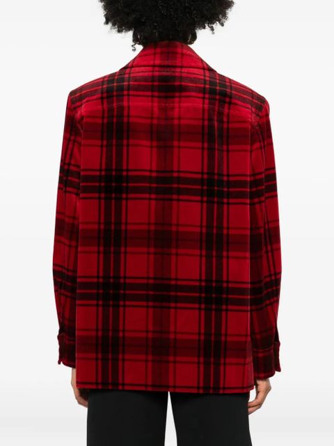 Saint Laurent checked jacket - Red