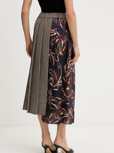 Weekend Max Mara spódnica z dodatkiem wełny FANALE kolor granatowy midi rozkloszowana 2525106092600