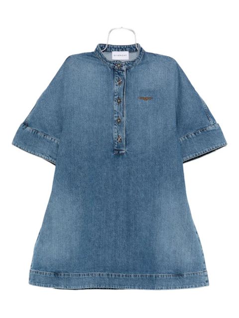 Givenchy embroidered button-placket mini dress - Blue - zdjęcie produktu nr 2
